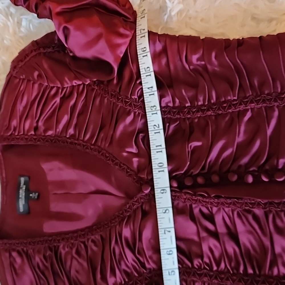 Carmen Marc Valvo Dark Purlpe / Burgundy Jacket Quiet Luxury Elegant - Picture 4 of 8